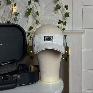 Vintage Adidas ClimaLite Plaid Golf Tennis Visor Hat White Adjustable